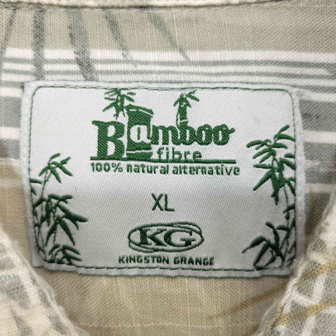 kingston grange バンブーファイバー 竹柄 S/S シャツ メンズ import:XL