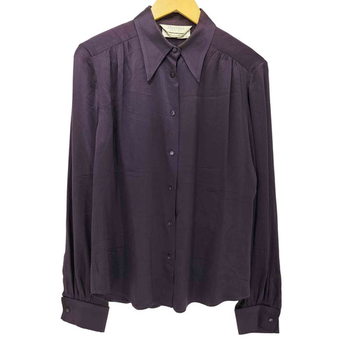 マックスマーラ MAX MARA イタリア製 SILK 100% L/S シルク シャツ レディース 10