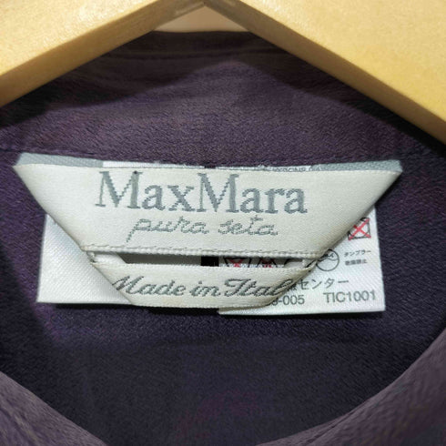 マックスマーラ MAX MARA イタリア製 SILK 100% L/S シルク シャツ レディース 10