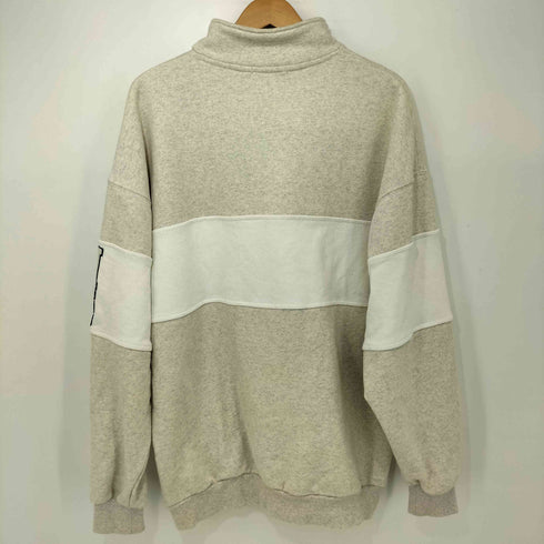 ノーティカ NAUTICA 袖ワッペン ハーフジップ スウェット プルオーバー メンズ import:L
