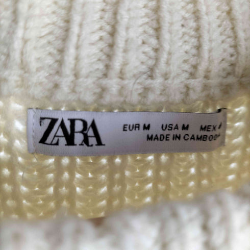 ザラ ZARA RIBBED TEXTURED SWEATER メンズ import:M