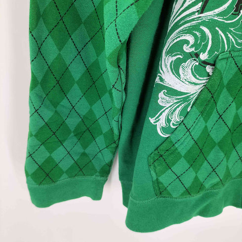 hybrid tees プリントジップアップパーカー メンズ