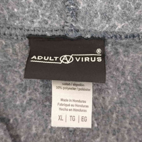 アダルトウィルス ADULT VIRUS プリントジップアップパーカー Y2K メンズ JPN:XL