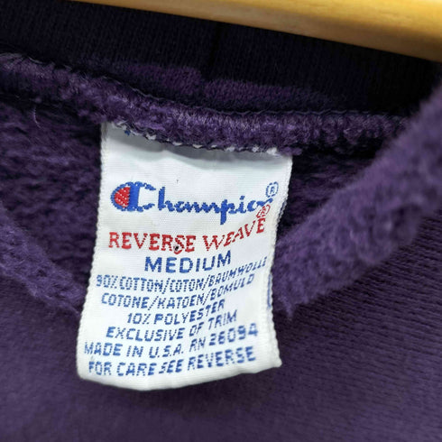 チャンピオン Champion 90S USA製 刺繍タグ REVERSE WEAVE リバースウィーブ プルオーバーパーカー 目付き 首カット ロングリブ メンズ import:M