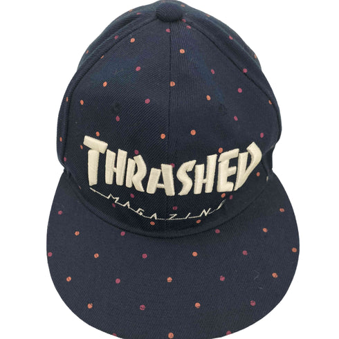 スラッシャー THRASHER コラボ ドット柄 ロゴ 刺繍 6パネル キャップ メンズ FREE 58cm