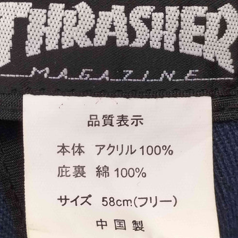 スラッシャー THRASHER コラボ ドット柄 ロゴ 刺繍 6パネル キャップ メンズ FREE 58cm