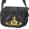 ヴィヴィアンウエストウッドアクセサリー Vivienne Westwood Accessories ベイカーストリート エッジウェア 裏地オーブ柄 キャンバスコットン ショルダーバック オーブ プレート レディース