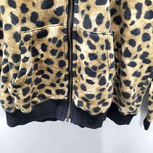 エックスガール X-girl BIG DELIGHT SWEAT HOODIE レオパード ジップ パーカー フーディー Y2K レディース ONE SIZE