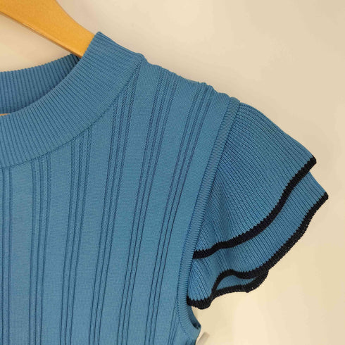 マーリエ パーエフデ Maglie par ef-de フリルスリーブ クルーネック ショートスリーブ ニット レディース 9
