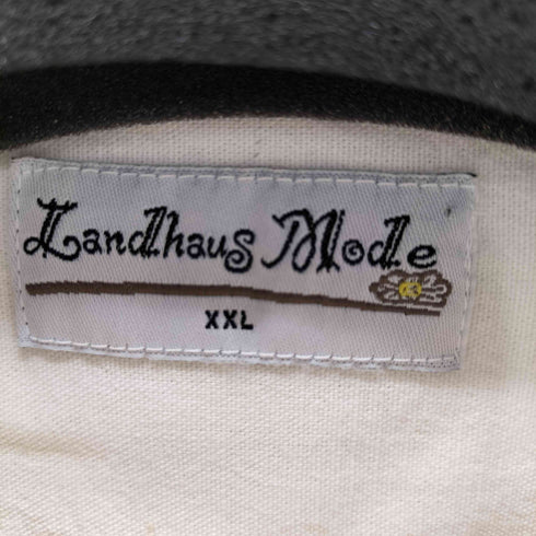 Landhaus Mode ランドハウス 綿麻 リネン コットン 刺繍 メタルボタン ユーロ チロル シャツ チロリアン カントリー ビックサイズ メンズ XXL