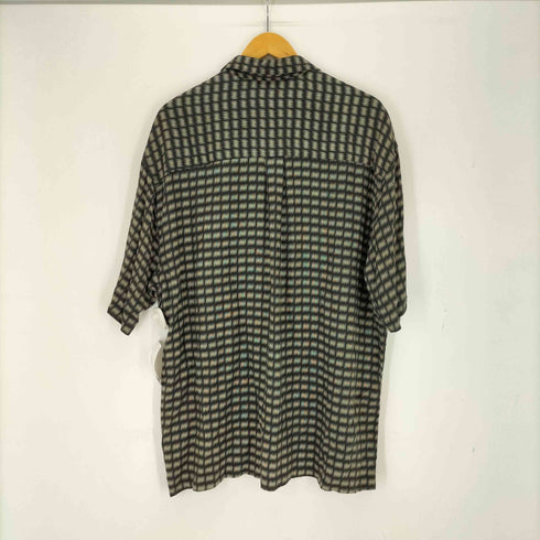 ジョンヘンリー JOHN HENRY 90S-00S レーヨンオープンカラーチェックシャツ メンズ JPN:XL