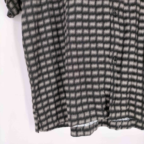 ジョンヘンリー JOHN HENRY 90S-00S レーヨンオープンカラーチェックシャツ メンズ JPN:XL