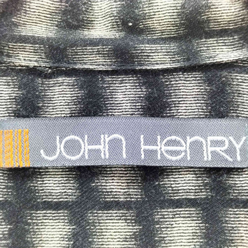 ジョンヘンリー JOHN HENRY 90S-00S レーヨンオープンカラーチェックシャツ メンズ JPN:XL