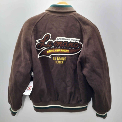 LEMANS FRANCE ショールカラー リブ ライン 裏地キルティング スタジアム ジャケット スタジャン メンズ import:M