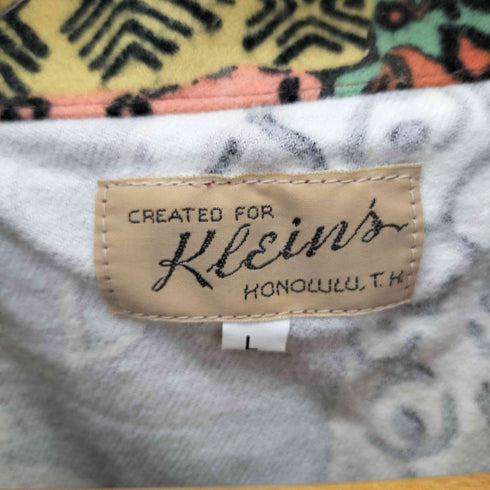 Klein's HONOLULU 総柄デザイン コットン長袖シャツ メンズ L