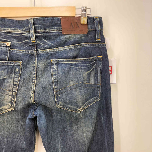 アルマーニエクスチェンジ ARMANI EXCHANGE USA製 DESTROY PANTS ダメージデニムパンツ Y2K メンズ US:32-33