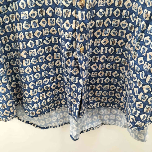 エクスプレッションズ EXPRESSIONS レーヨン100 総柄 レギュラーカラー 半袖 シャツ ビックサイズ メンズ 2XL
