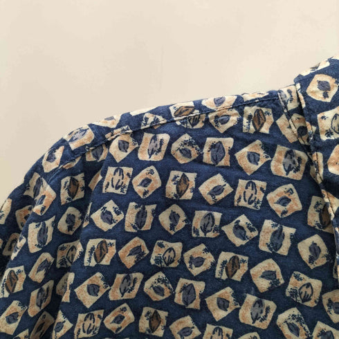 エクスプレッションズ EXPRESSIONS レーヨン100 総柄 レギュラーカラー 半袖 シャツ ビックサイズ メンズ 2XL