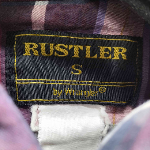 ラスラー RUSTLER 90s チェック柄 半袖 ウエスタン シャツ メンズ import:S