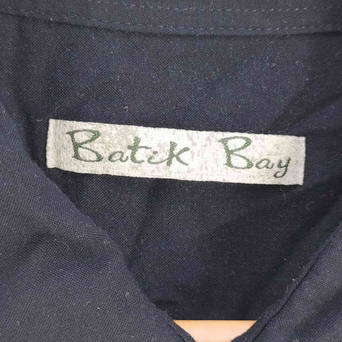 バティックベイ Batik Bay インドネシア製 ヤシの木 プリント 切替 シャツ メンズ import:L