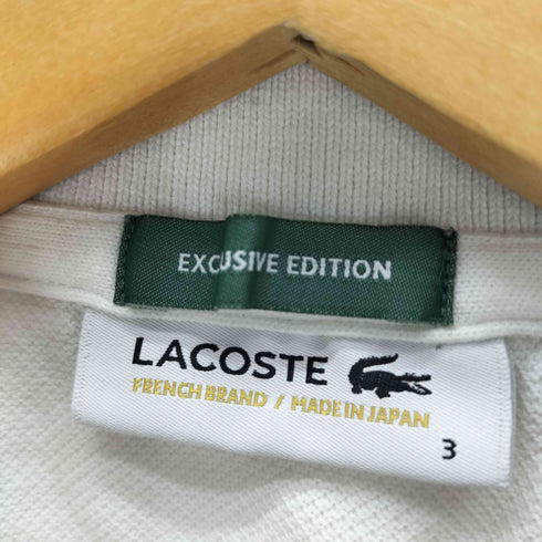 ラコステ LACOSTE 別注 EXCLUSIVE EDITION 文字ワニ ロゴ刺繍 ポロシャツ メンズ 3