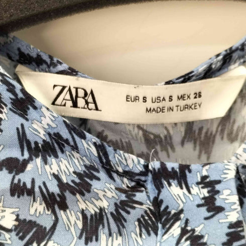 ザラ ZARA 総柄 ギャザーワンピース レディース JPN:S