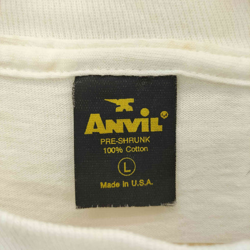 アンビル Anvil 70-80s USA製 黒タグ 88年 ワールドシリーズ クルーネック半袖Tシャツ カットソー メンズ L