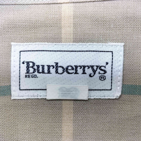 バーバリーズ BURBERRYS レギュラーカラー コットン リネン チェック S/S シャツ メンズ LY