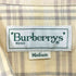 バーバリーズ BURBERRYS ジャガード コットン リネン チェック レギュラーカラー S/S シャツ メンズ import:M