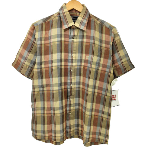 ダックス DAKS レギュラーカラー コットン リネン チェック S/S シャツ メンズ import:M