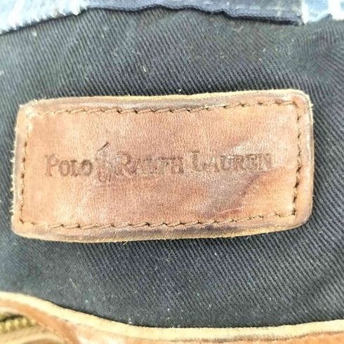 ポロラルフローレン POLO RALPH LAUREN 2way インディゴ パッチワーク デニムショルダーバッグ メンズ