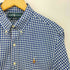 ラルフローレン RALPH LAUREN SLIM FIT ポニー 刺繍 ギンガムチェック 長袖 シャツ メンズ import:M