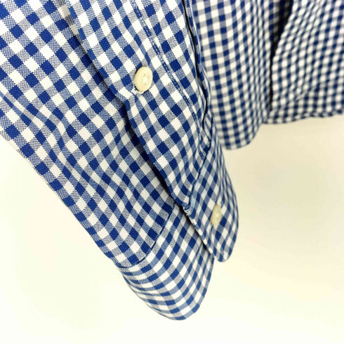 ラルフローレン RALPH LAUREN SLIM FIT ポニー 刺繍 ギンガムチェック 長袖 シャツ メンズ import:M