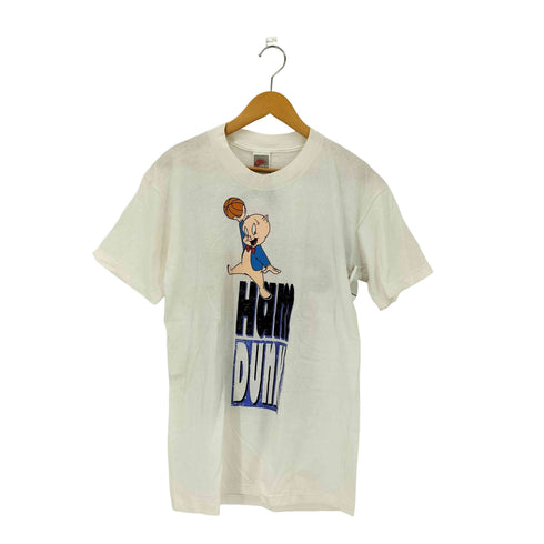 ナイキ NIKE 90s 銀タグ USA製 Ham DUNK キャラクタープリント クルーネック 半袖Tシャツ カットソー メンズ S