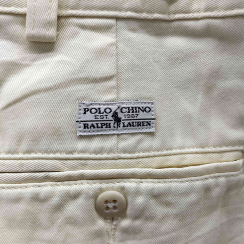 ポロラルフローレン POLO RALPH LAUREN 00s POLO CHINO ポロ チノ コットン 2タック チノ ショーツ ハーフパンツ メンズ FR:36-38