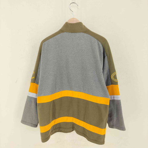 チャンピオン Champion 90s ロゴ刺繍 切替 ハーフジップ ハイネック スウェット メンズ import:M