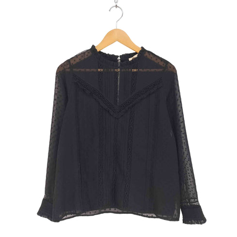 SEZANE レースデザイン シースルー L/S ブラウス import レディース 36