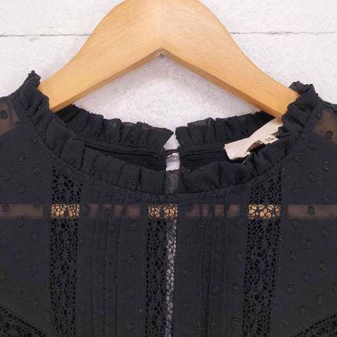 SEZANE レースデザイン シースルー L/S ブラウス import レディース 36