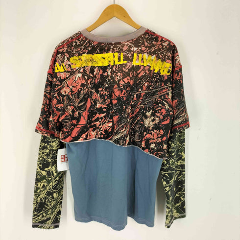 ディーゼル DIESEL T-BESH-CAMOU Layered T-shirt with camo motif メンズ import:M