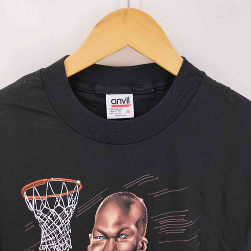 アンビル Anvil 90s バータグ USA製 Michael Jordan クルーネック 半袖Tシャツ カットソー メンズ M