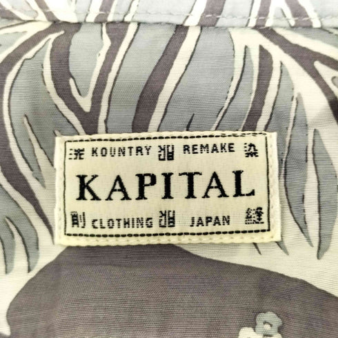 キャピタル KAPITAL KOCHI & ZEPHYR アネモネpt ラングルカラー開襟シャツ メンズ JPN:2
