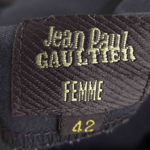 ジャンポールゴルチエフェム Jean Paul GAULTIER FEMME パイピングデザイン アシンメトリー ミニスカート レディース 42