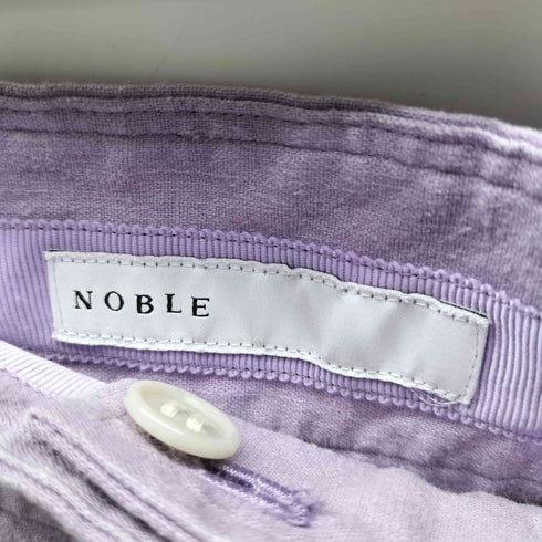 ノーブル Noble 21SS リネン混 スリット ボックス ロングスカート レディース