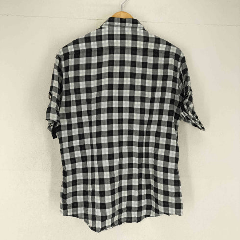 バーバリーブラックレーベル BURBERRY BLACK LABEL パッチポケット 半袖チェックシャツ メンズ JPN:3
