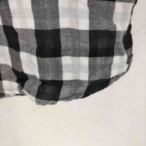バーバリーブラックレーベル BURBERRY BLACK LABEL パッチポケット 半袖チェックシャツ メンズ JPN:3