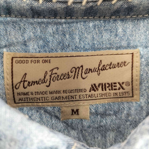 アヴィレックス AVIREX リペア加工 C.B. シャンブレーワーク シャツ メンズ JPN:M