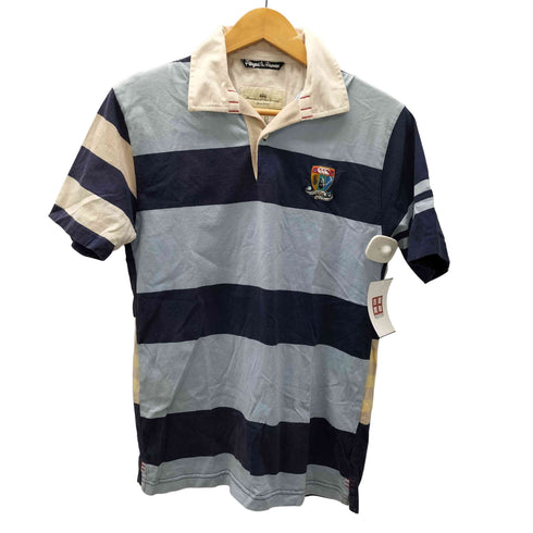 カンタベリー CANTERBURY ボーダー エンブレム ラガー S/S ポロシャツ メンズ import:S