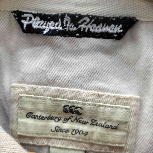 カンタベリー CANTERBURY ボーダー エンブレム ラガー S/S ポロシャツ メンズ import:S