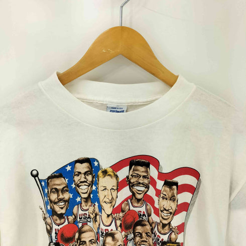 SAL EM SPORTSWEAR 80-90s USA製 91年 AMERICA'S TEAM クルーネック半袖Tシャツ カットソー メンズ L