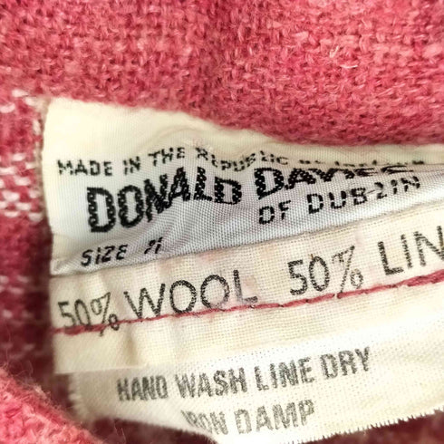 DONALD DAVIES ウール混 チェック柄 クロップド ワンピース レディース